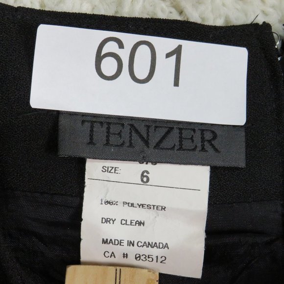 Tenzer* Women's Half Zipper Back w/Hook Fully Lined A-Line Skirt~ Size 6 (Black) - Picture 4 of 6